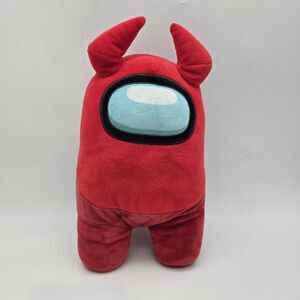 Toikido Official Among Us 12" Red w/Devil Horns Beanbag Plush Spacesuit Space